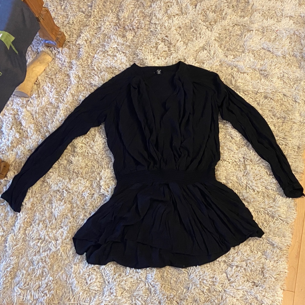 Jacob Stylish Black Long Sleeve Tunic